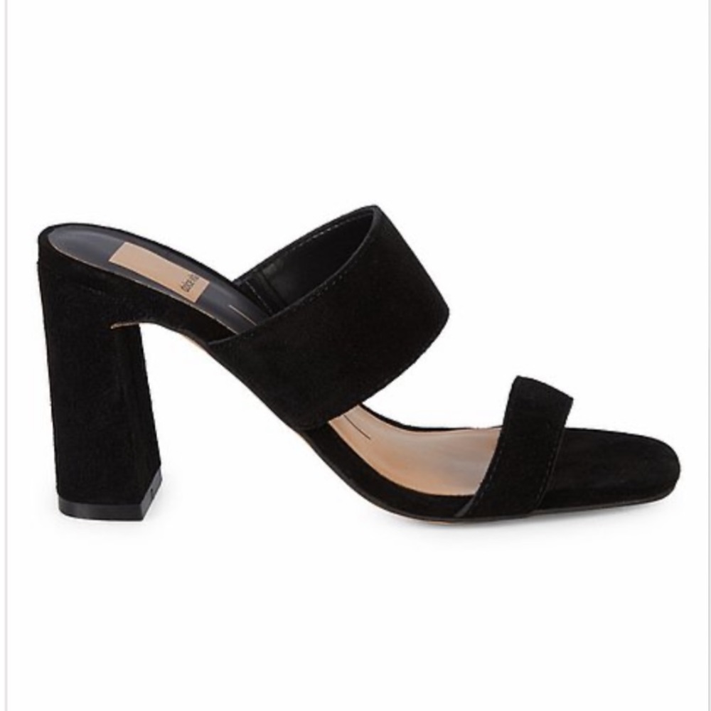 NEW DOLCE VITA Black Rokko Suede Sandals Size 11